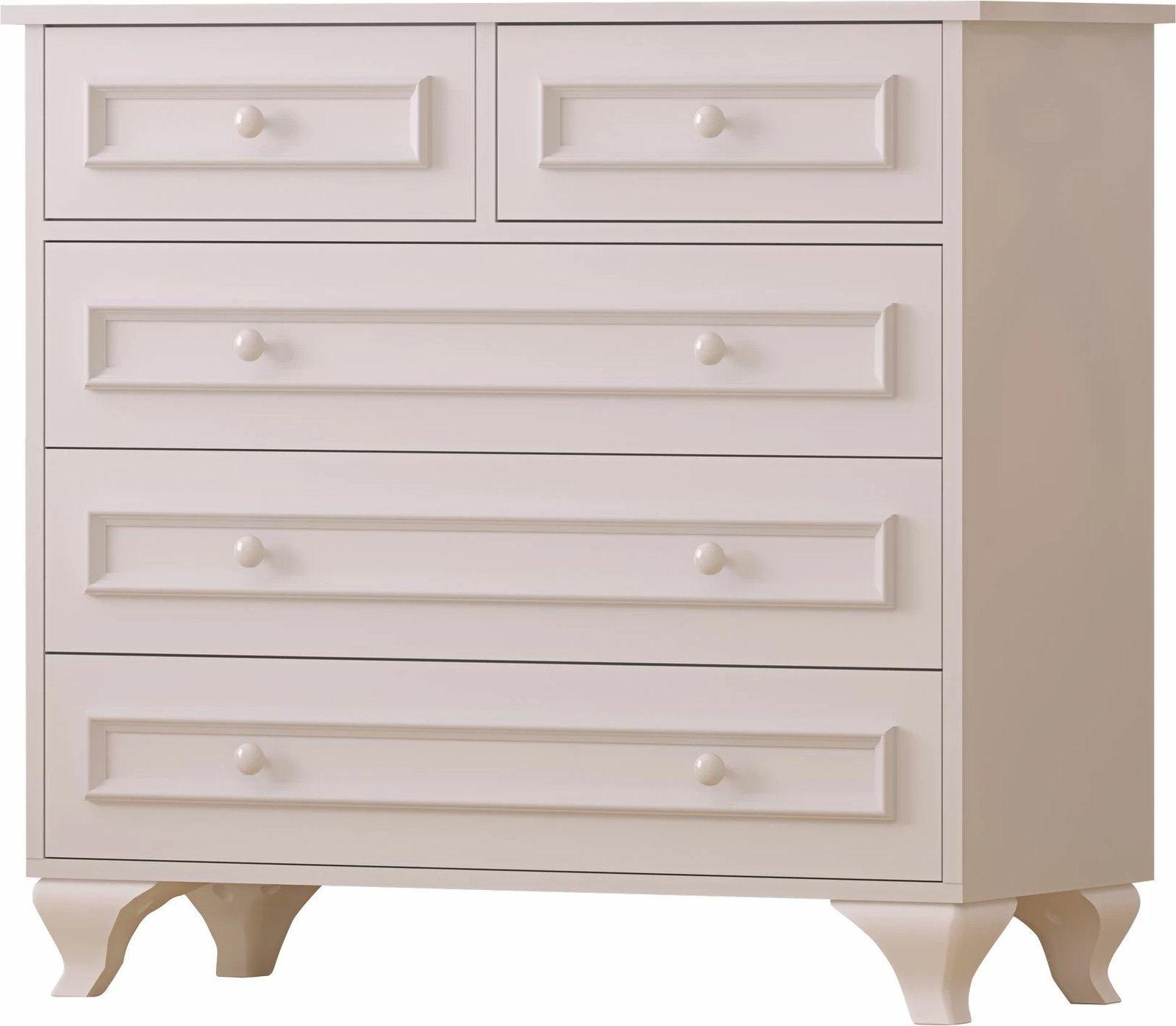 Komodë Skye Decor, ngjyrë e bardhë mat, Rb-186-06