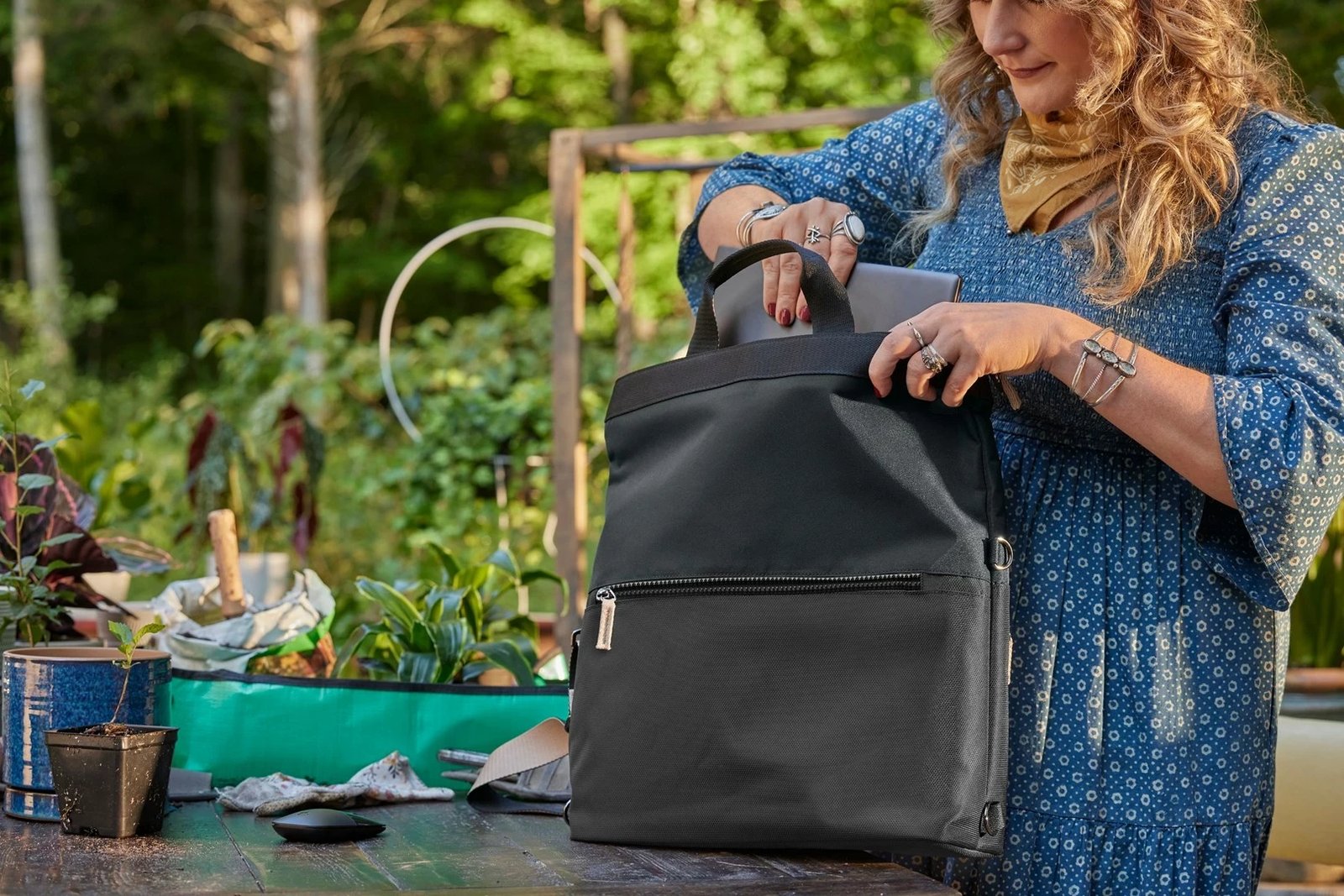 Çantë shpine/tote HP, 14 inç, poliester, e zezë