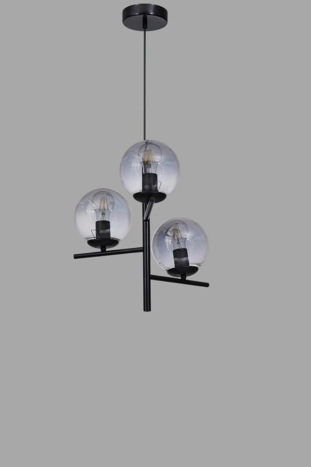 Llambë tavani Opviq, 9008-4, gri dhe e zezë