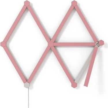 Mbulesa dekorative Nanoleaf Lines Skin, 9 copë, Rozë matte