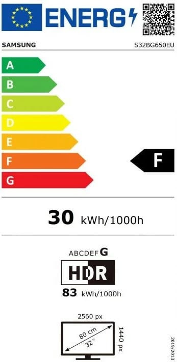 Monitor Samsung G65B, 32", Quad HD, LED, i zi