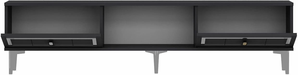 Komodë TV Skye Decor, ngjyrë antracit, argjend