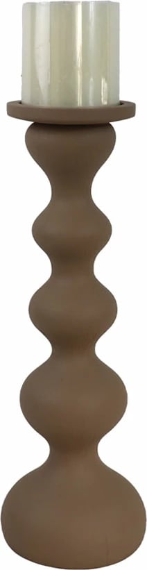 Mbajtës qirinjsh dekorativ MINCE, ngjyrë kafe, 12x12x36.5cm