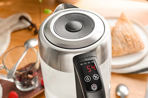 Çajnik elektrik Adler AD 1247 1.7 L kontroll temperature trup xhami inox