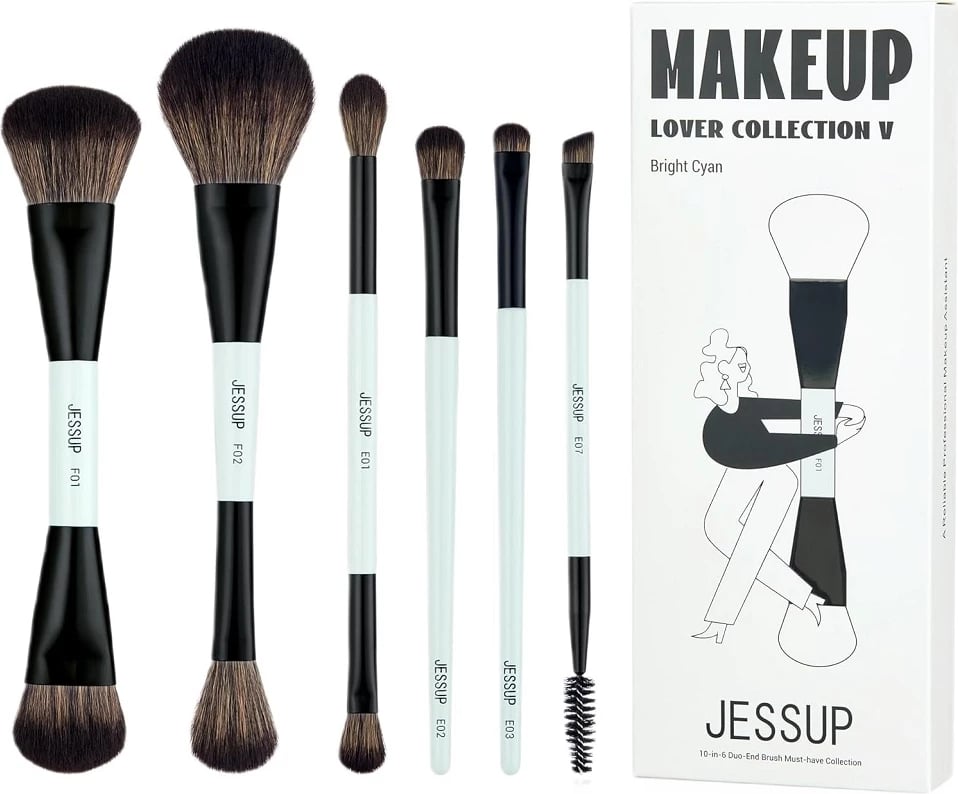 Set furçash për grim Jessup T501 për femra, 6 copë