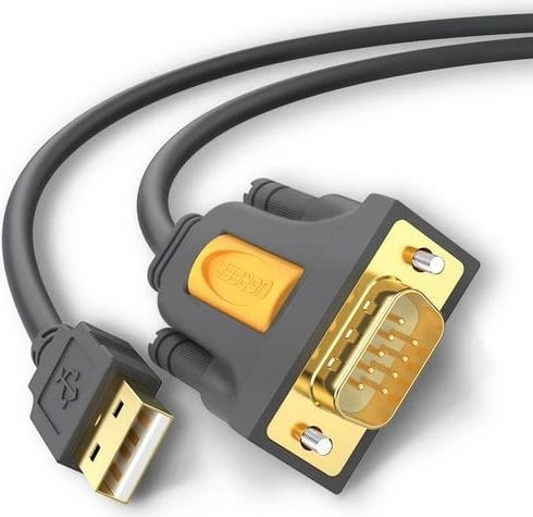 Kabllo Ugreen USB në RS232 DB9, 1m, e zezë
