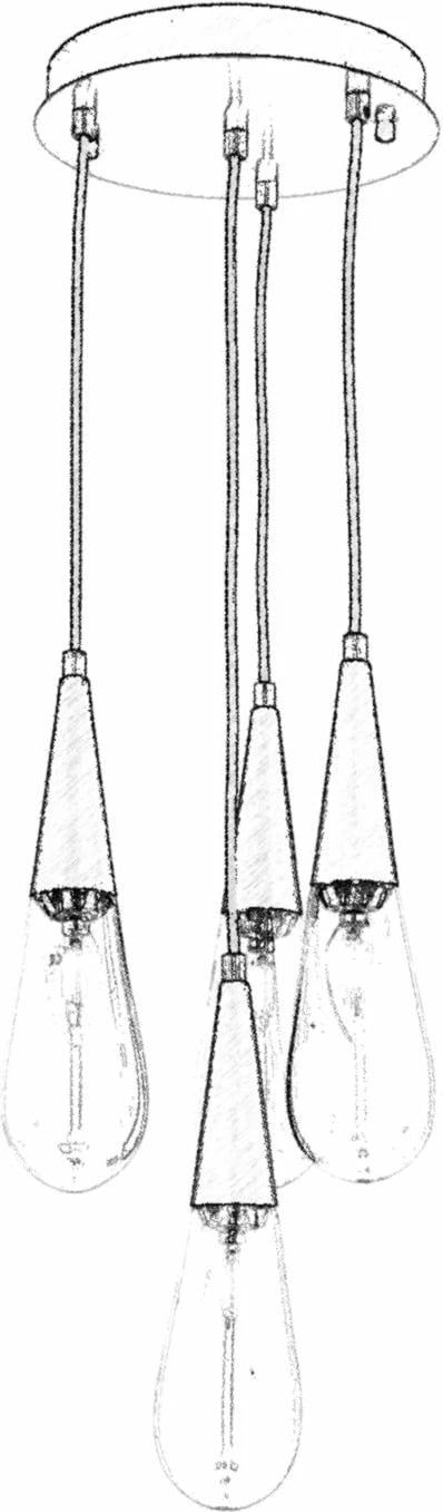 Llambë tavani Opviq, AV-4236-4ET, ngjyrë antike