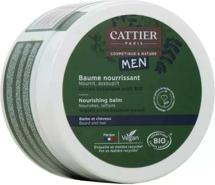 Balsam ushqyes për mjekër dhe flokë Cattier Paris Homme për meshkuj, 90g