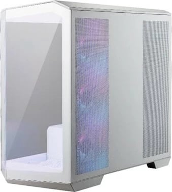 Kasë MSI MAG PANO M100R PZ, Micro Tower, RGB, Tempered Glass, Bardhë
