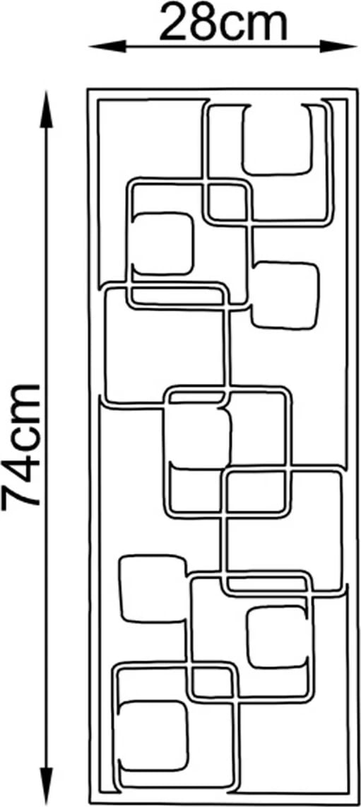Aksesor dekorativ metalik për mur, Wallity, Sarı Yokus