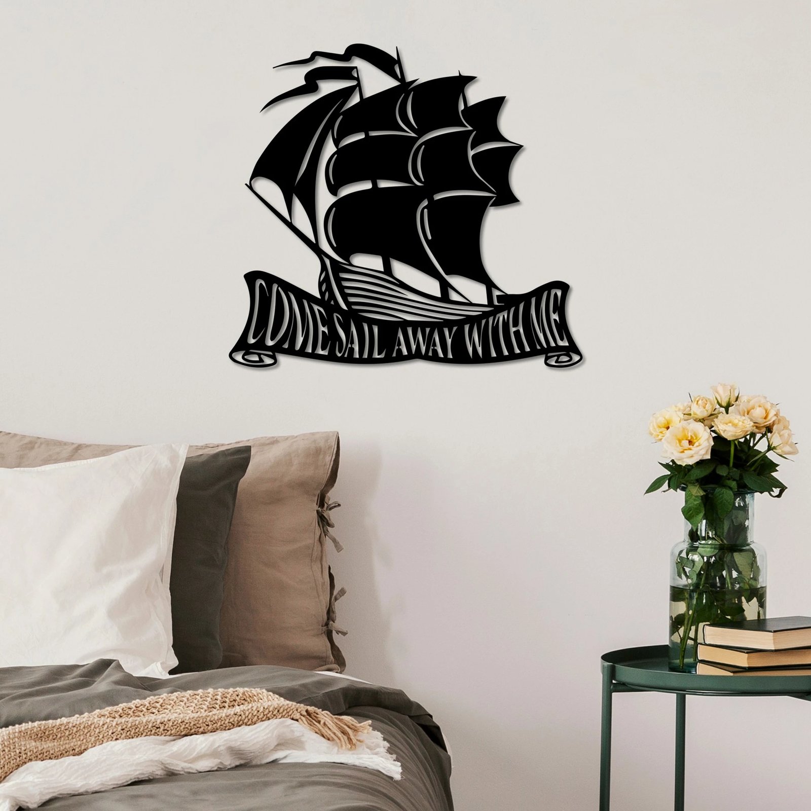 Aksesor dekorativ metalik për mur, Wallity, Come Away