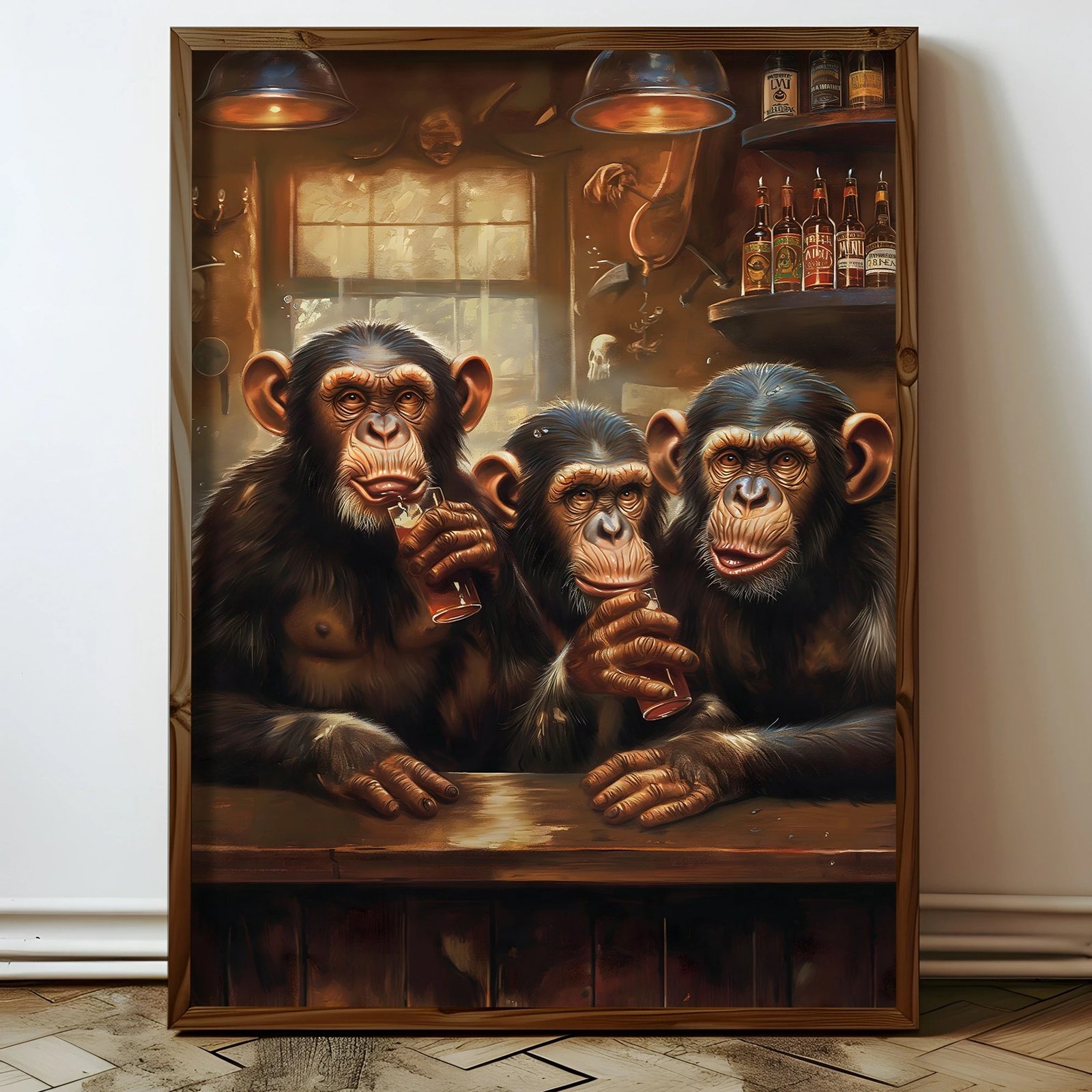 Pikturë dekorative me kornizë MDF, Wallity, shumëngjyrëshe, HUM096, 50x70x3.5cm