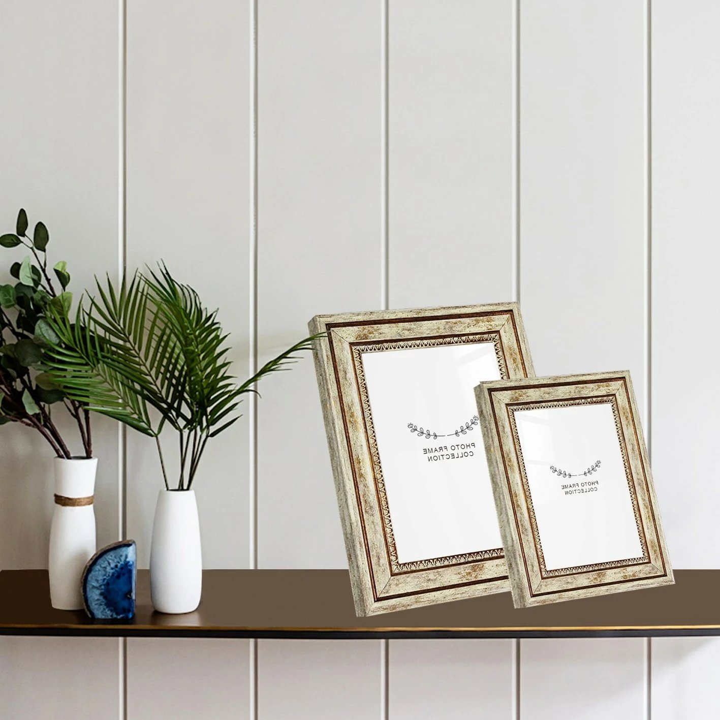 Set kornizash për foto (2 copë), ngjyrë kafe, Evila Originals, 2BAFC1033_1015-1318