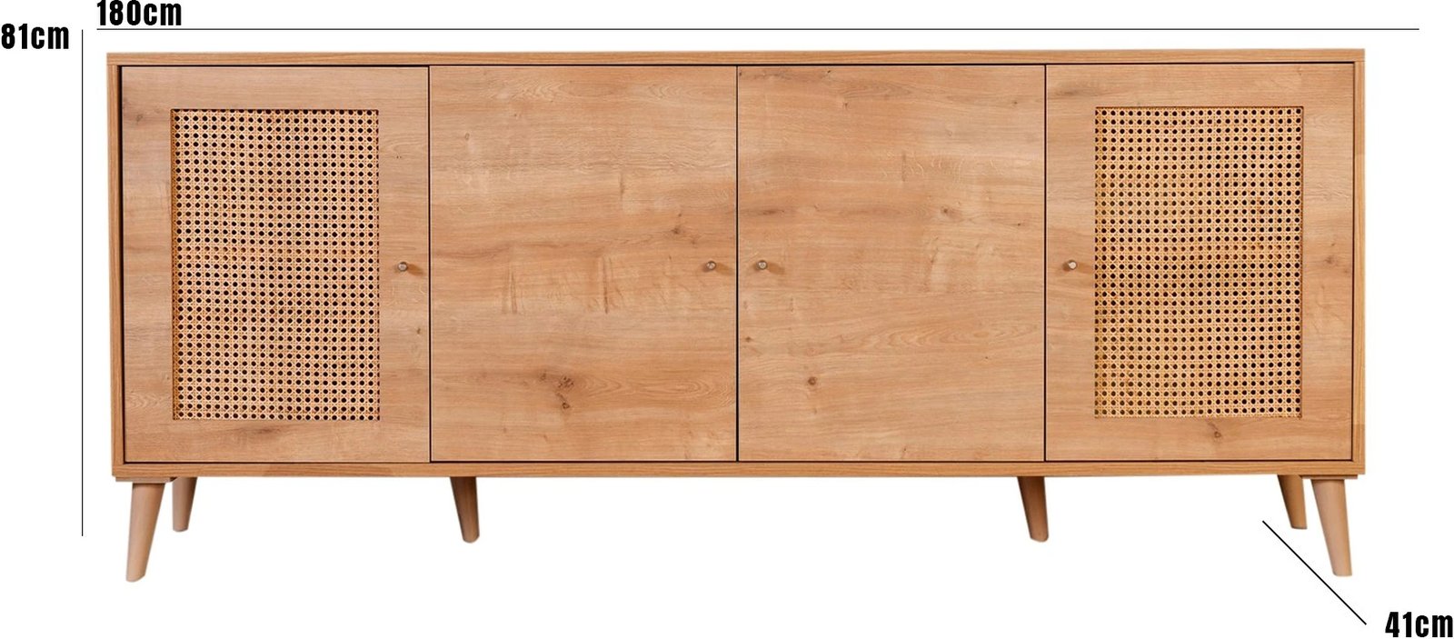 Konsol Skye Decor, hazeran, ngjyrë lisi