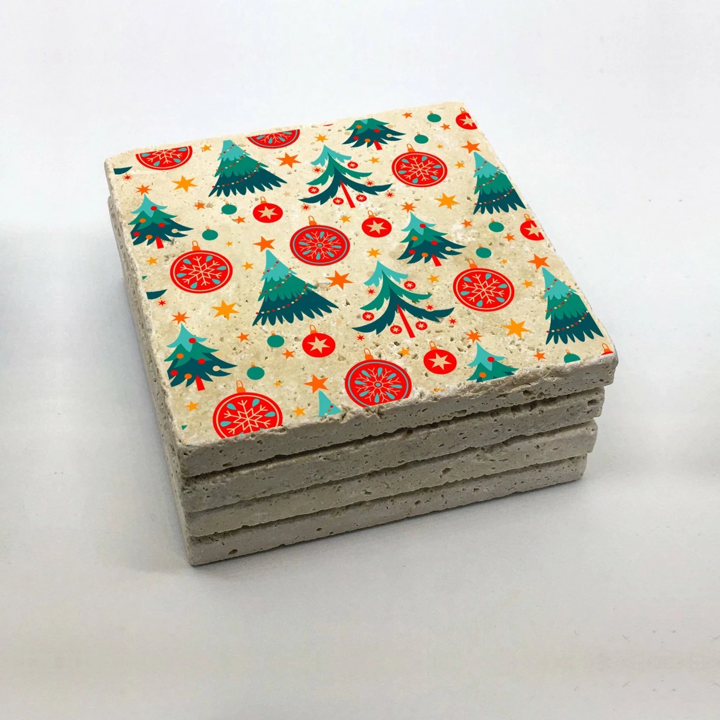 Set 4 copë nënfilxhanë prej guri natyral, shumëngjyrësh, Hermia, TBA6149914