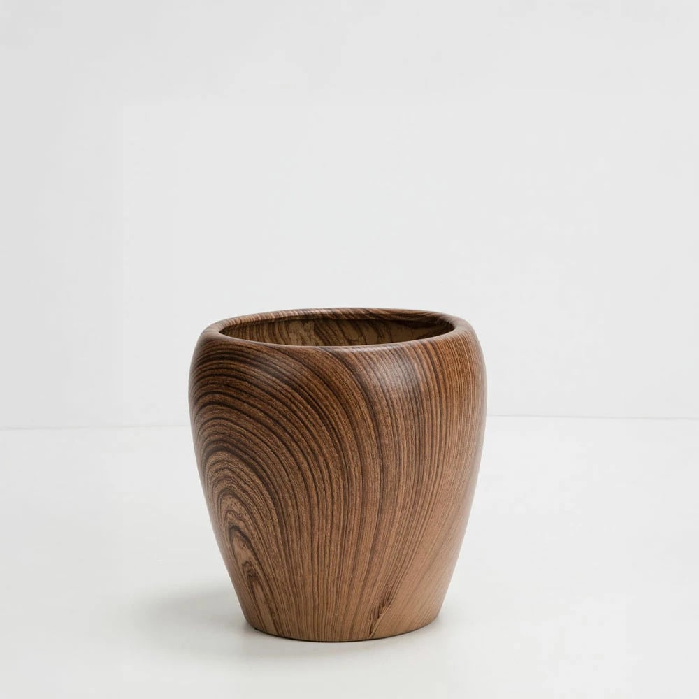 Set vazo BOIS, 3 copë, qeramike, ngjyrë kafe, 42x42x35cm