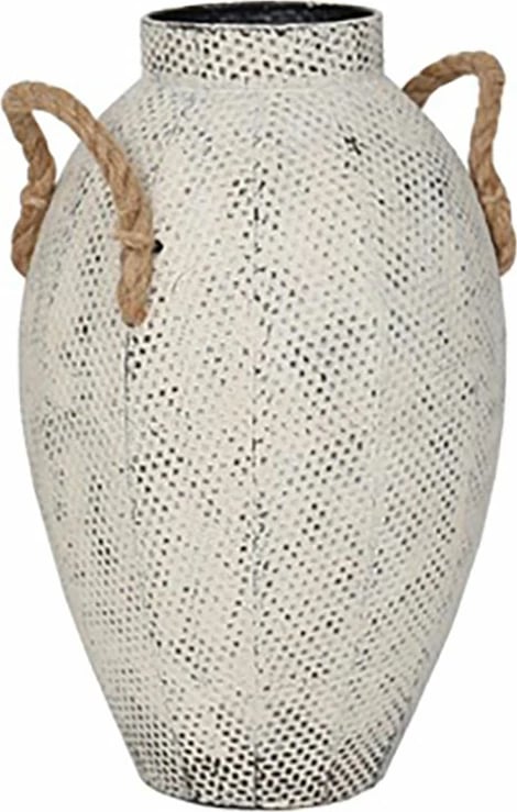 Vazo dekorative Cupi, metalike, e bardhë, 20x20x33cm Vazo dekorative Cupi, metalike, e bardhë, 20x20x33cm