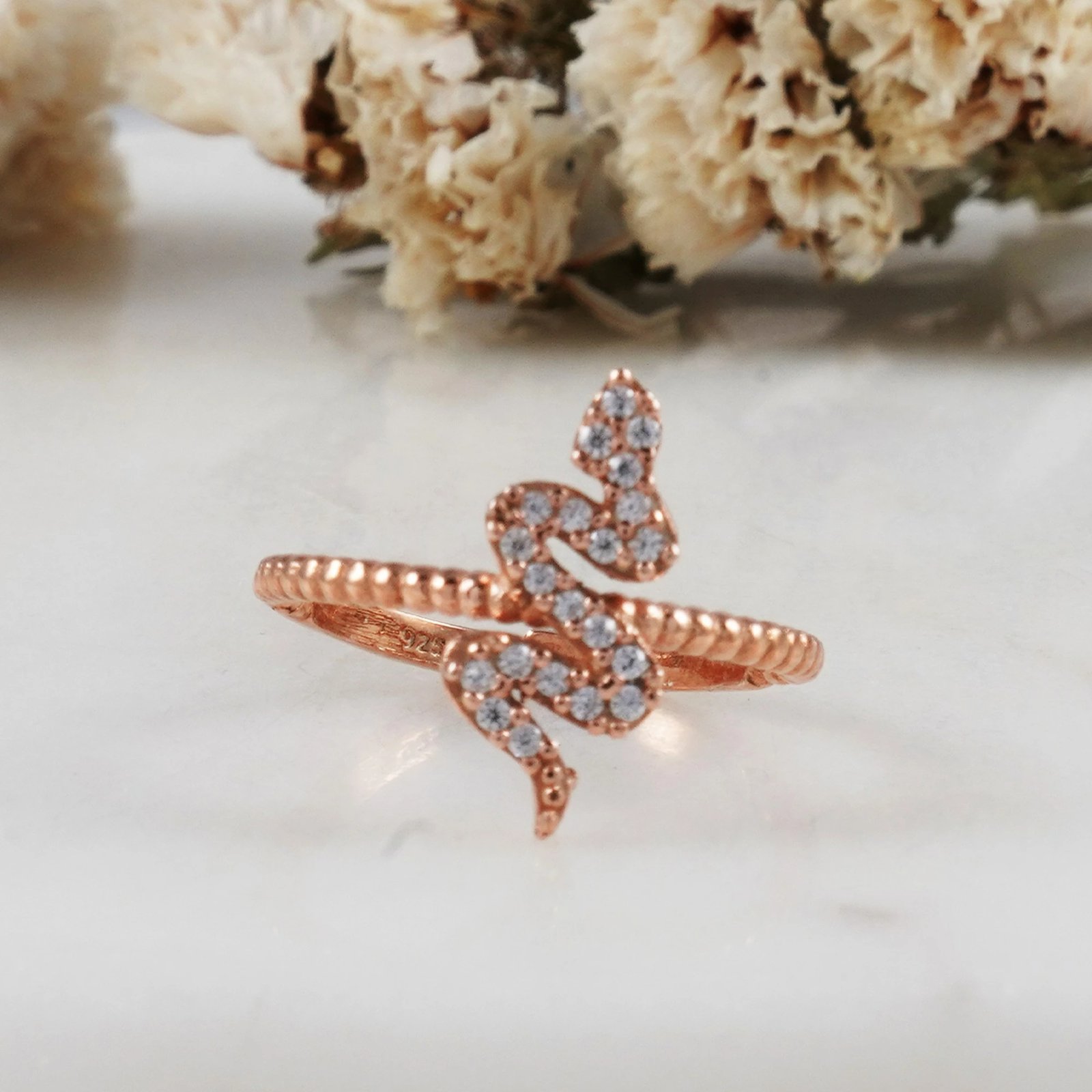 Unazë argjendi, ngjyrë rozë e artë, Jumeon 10748ROS