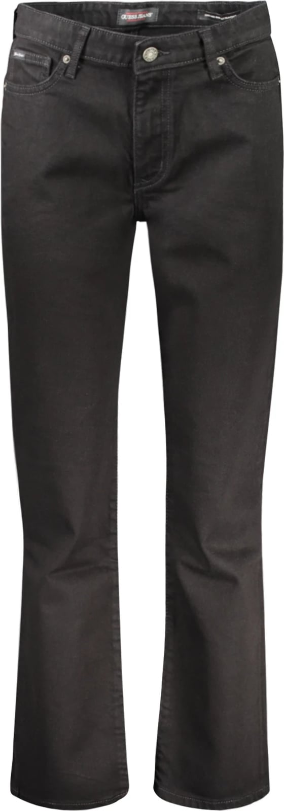 Pantallona xhins GUESS JEANS G08 Mid Rise Straight femra, të zeza