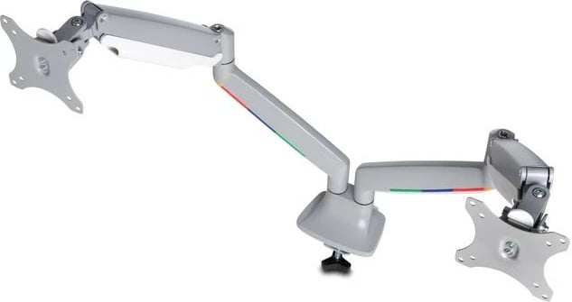 Krah monitori i dyfishtë Kensington One-Touch, 13-32", rregullim lartësie, argjendtë