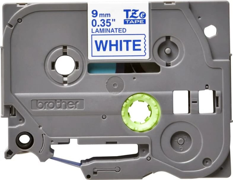 Kasetë shiriti etiketash Brother TZe-223 9 mm e laminuar, P-touch, blu mbi të bardhë