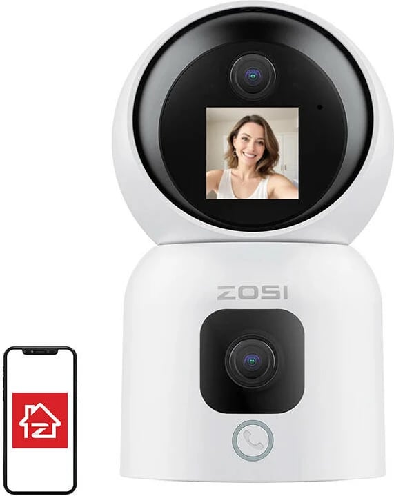 Kamerë IP ZOSI C528M, 6MP, WiFi 5G, për ambiente të brendshme, Bardhë