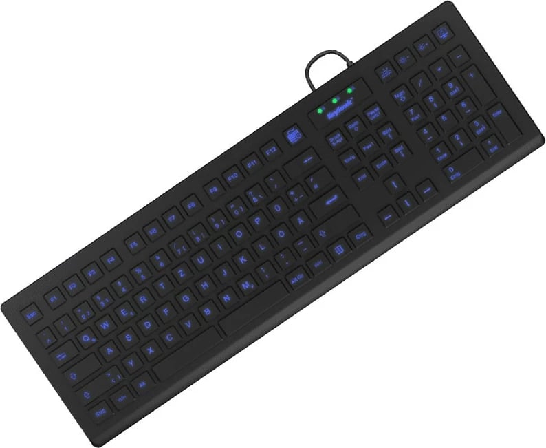 Tastierë industriale KeySonic KSK-8031INEL, full-size, USB, QWERTZ, ndriçim, e zezë