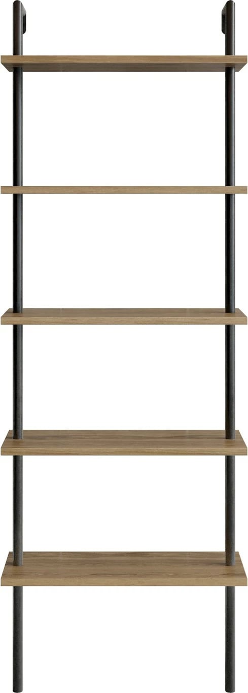 Raft librash Hanah Home, Paula, ngjyrë arre, e zezë