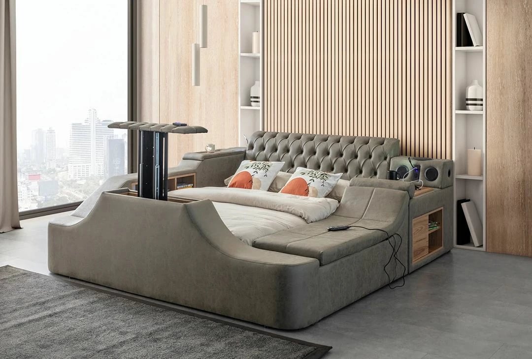 Krevat dopio Skye Decor, Dorwatch Smart, ngjyrë kafe