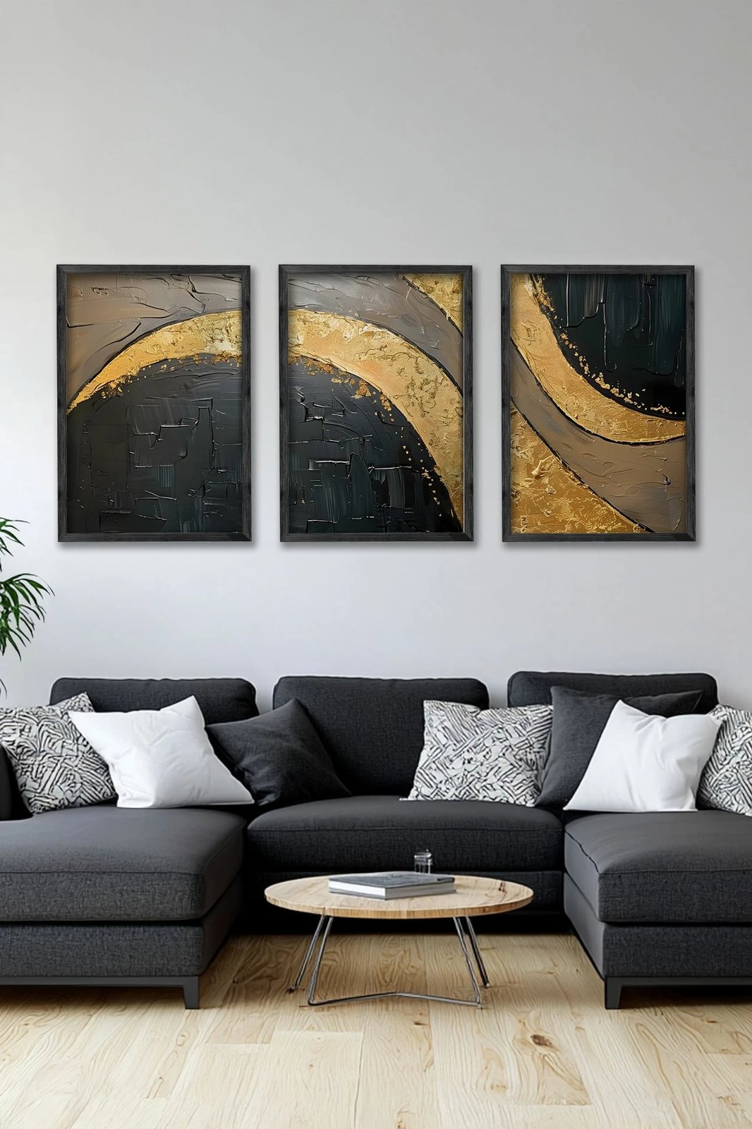 Pikturë dekorative me kornizë (3 copë), Wallity, Ersy3Syhcrv34