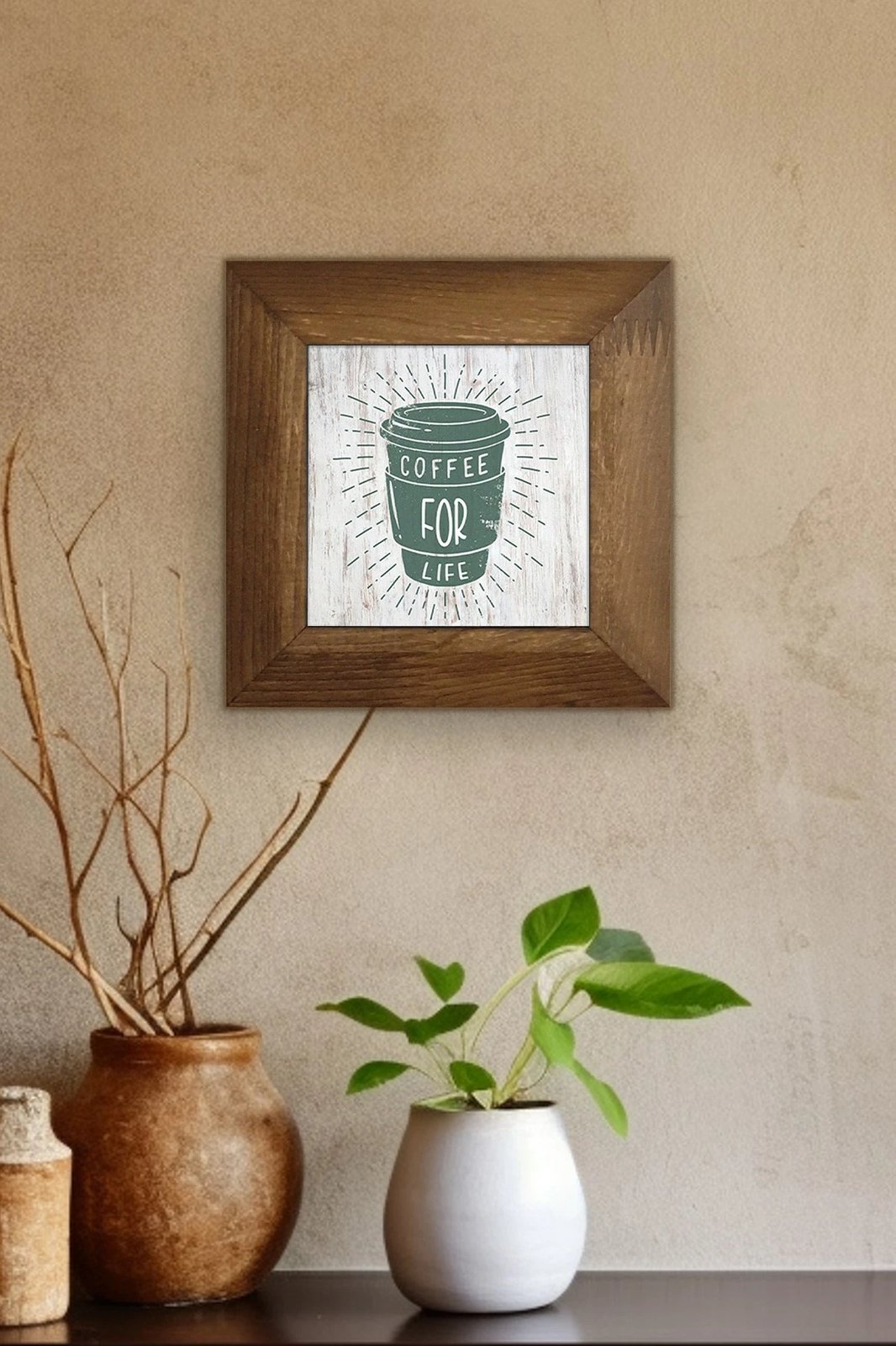 Pikturë dekorative me kornizë, Wallity, Artvessakaro13, shumëngjyrëshe, 15.5x15.5cm