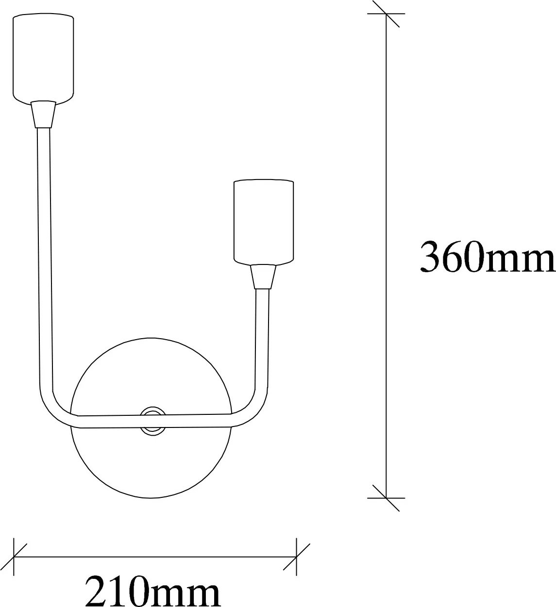 Llambë muri Opviq, Dolma - 3081, ngjyrë e zezë Llambë muri Opviq, Dolma - 3081, ngjyrë e zezë