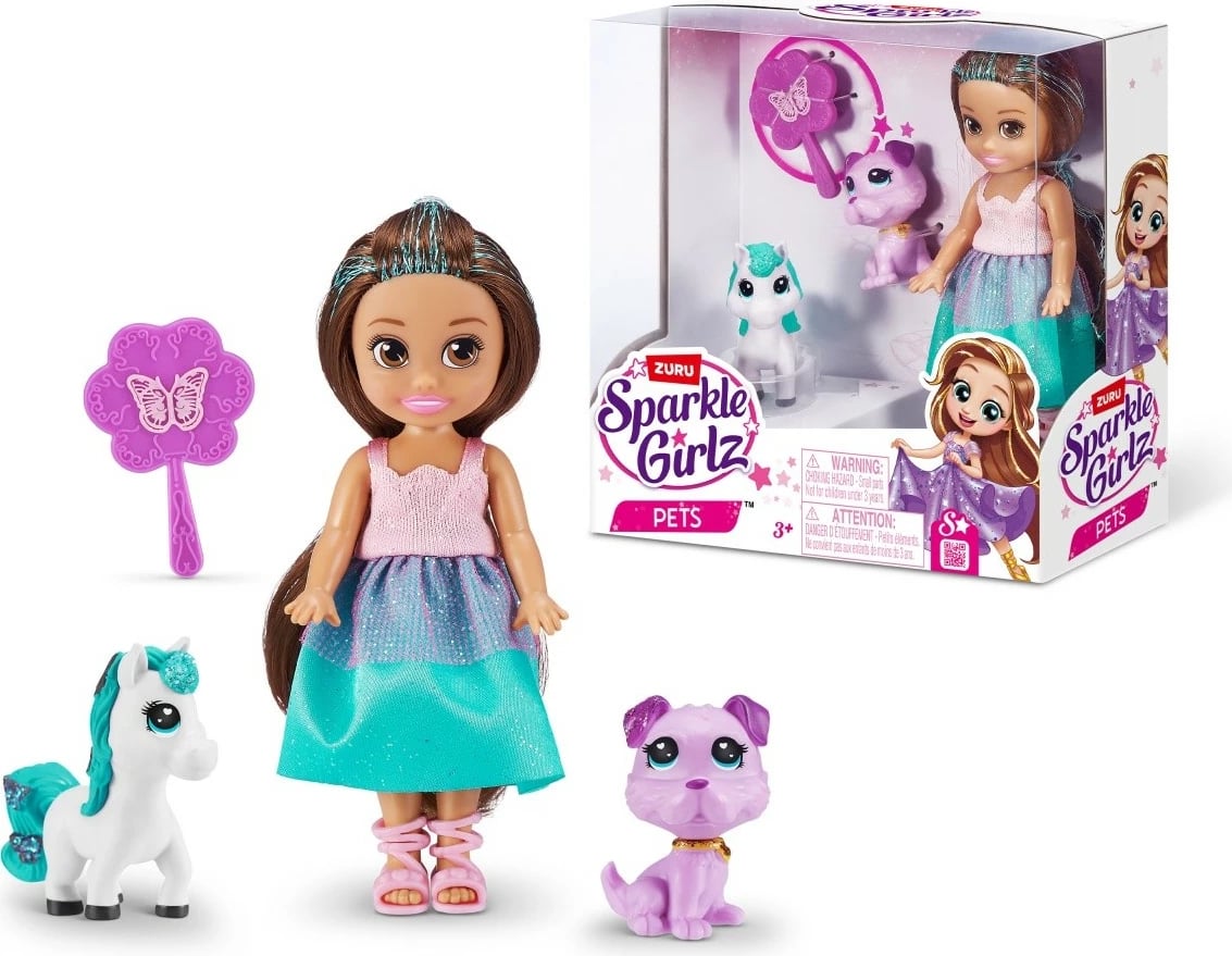 Kukull princeshë ZURU Sparkle Girlz 100522 me kafshë lodër, 12 cm Kukull princeshë ZURU Sparkle Girlz 100522 me kafshë lodër, 12 cm