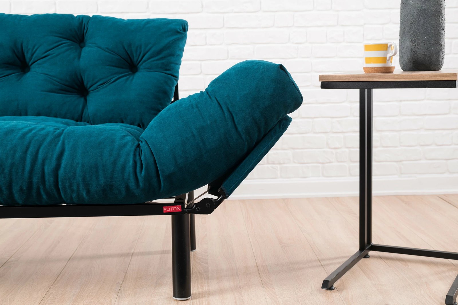 Divan-krevat dy ulëshe, ngjyrë petrol blue, Atelier del Sofa, Nitta