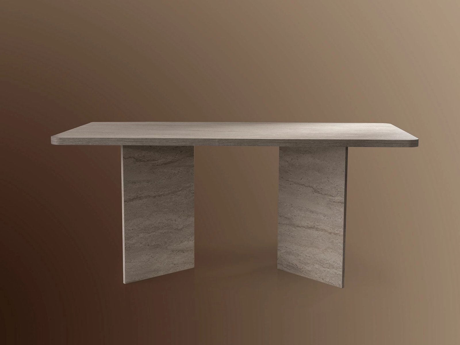 Tavolinë ngrënieje Skye Decor, ngjyrë travertin, Loft - 2931