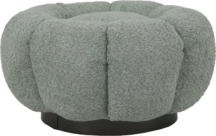 Karrige për bar boucle, ngjyrë e gjelbër e çelët, D60x31cm