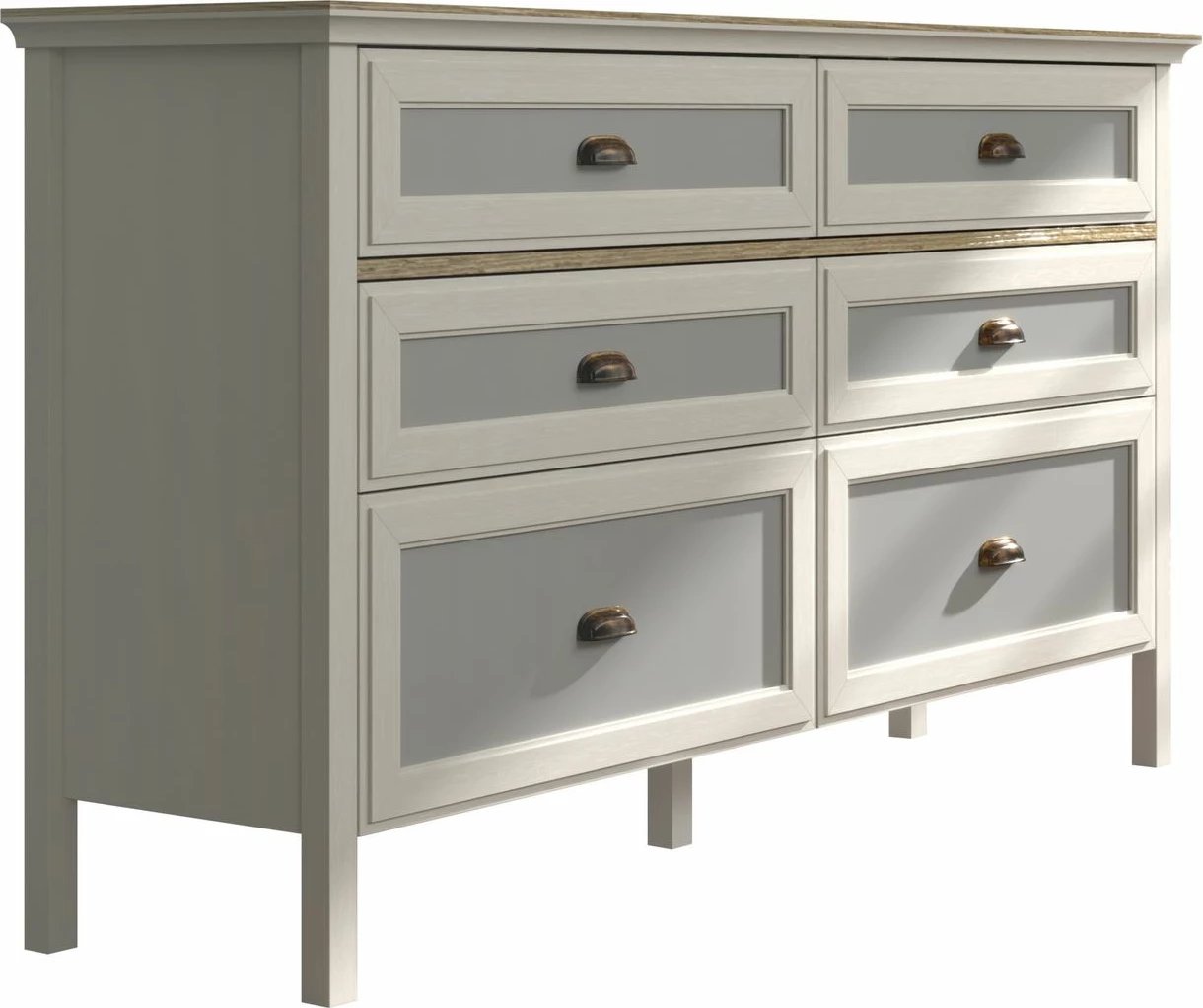 Komodë Skye Decor, FRN-21014, krem, lis, gri