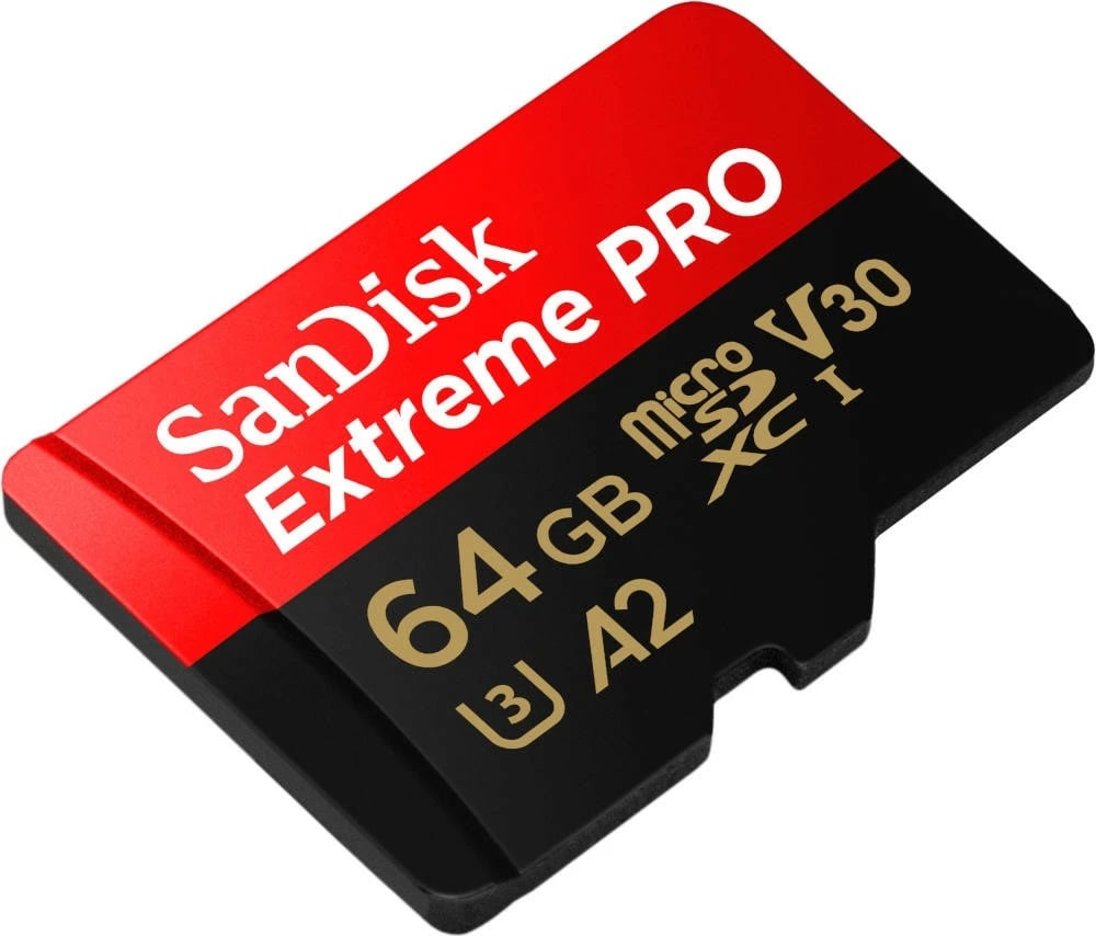 Kartë memorie SanDisk Extreme PRO microSDXC 64GB, 200/90 MB/s, A2 V30
