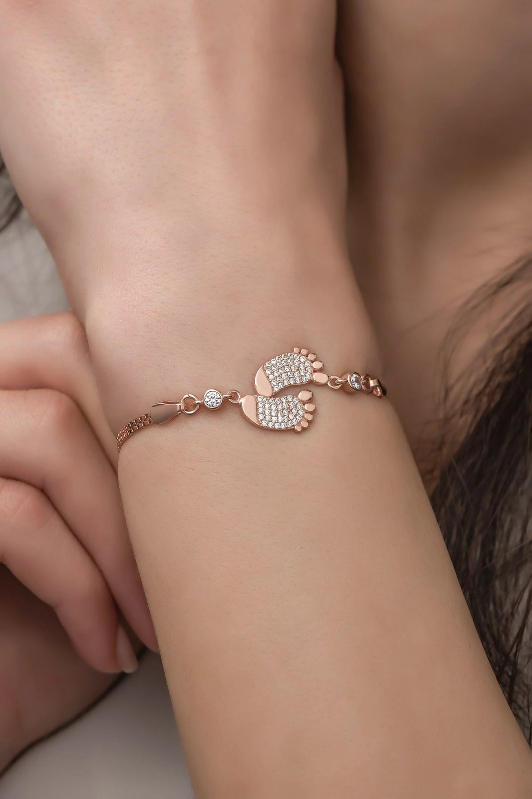 Byzylyk argjendi Jumeon, ngjyrë rozë e artë, NRZ99298