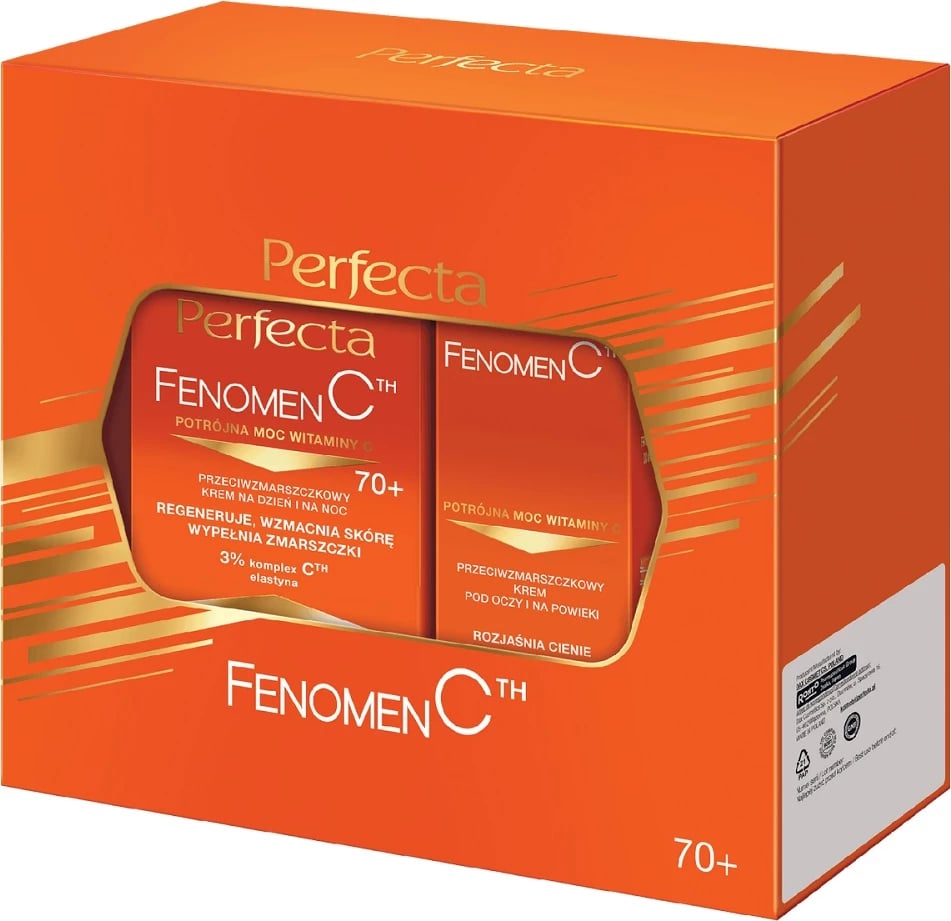 Set krem për fytyrë dhe sy për femra Perfecta Fenomen C Anti-Aging 70+, 50ml + 15ml