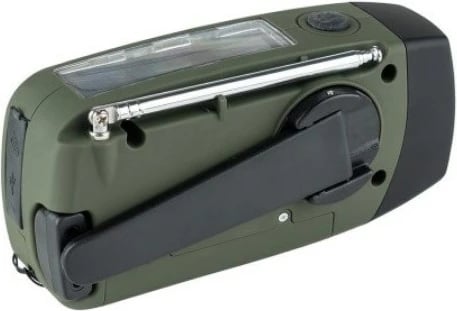 Radio emergjente FOSCO 464600 me dritë dhe power bank, Gjelbër