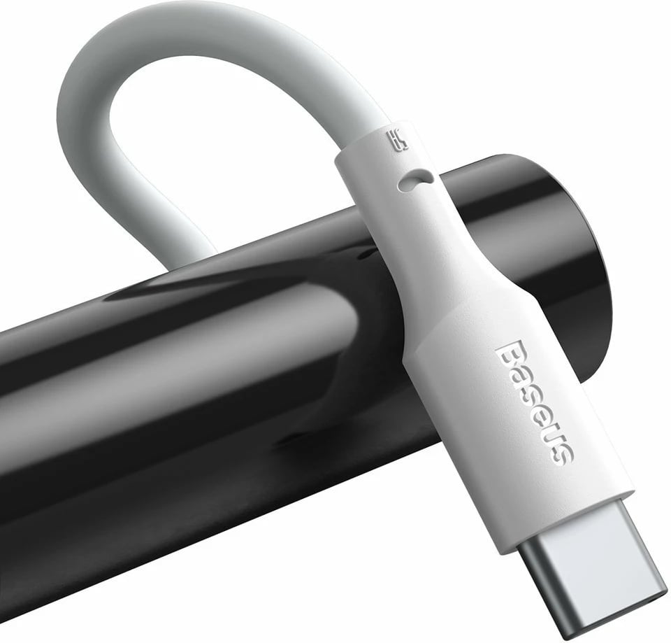 Kabllo USB në USB Type-C Baseus TZCATZJ-02, 1.5m, 40W, Set 2 copë, Bardhë