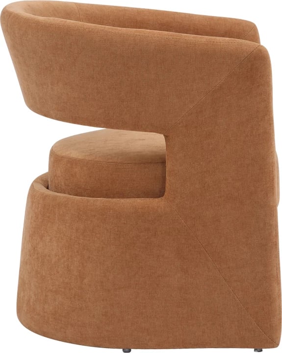 Karrige Leicy, pëlhurë, ngjyrë kafe, 69x63x76.5cm