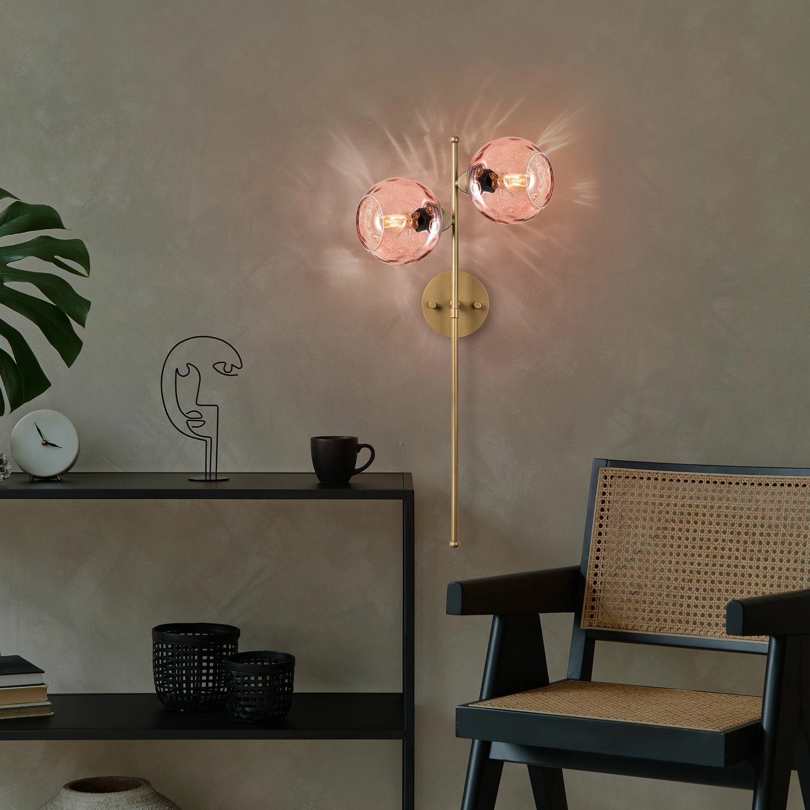 Llambë muri Opviq, Benek - 15 - 14423, rozë dhe ari