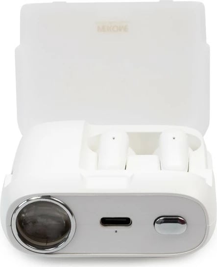 Kufje wireless WEKOME S28 Pop Digital Series, Bluetooth 5.3, me kuti karikimi dhe projektor, të bardha