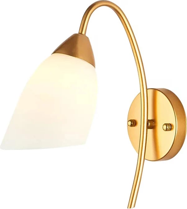 Llambë muri Berak, led, metal, ngjyrë ari-bardhë, 10x10x17cm