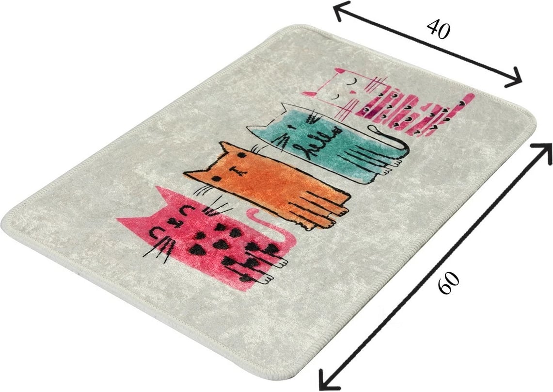 Tapet banje Mijölnir, mace të vogla, 40x60cm Tapet banje Mijölnir, mace të vogla, 40x60cm