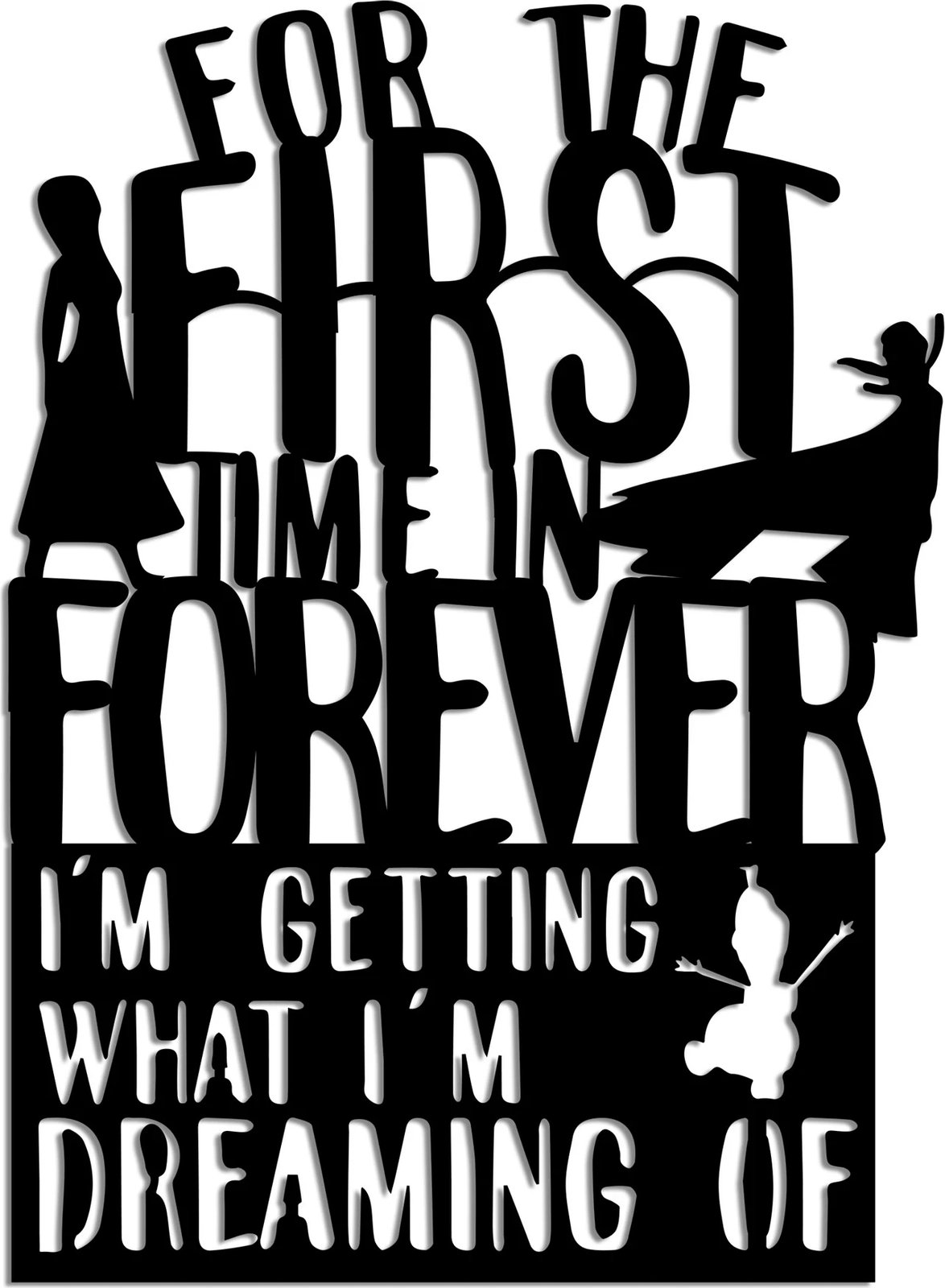 Aksesor dekorativ metalik për mur, Wallity, First Time Forever