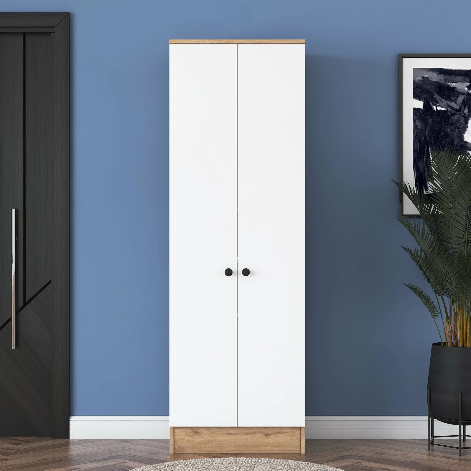 Dollap Skye Decor, ngjyrë arr dhe e bardhë, P6 - M13 - 2241