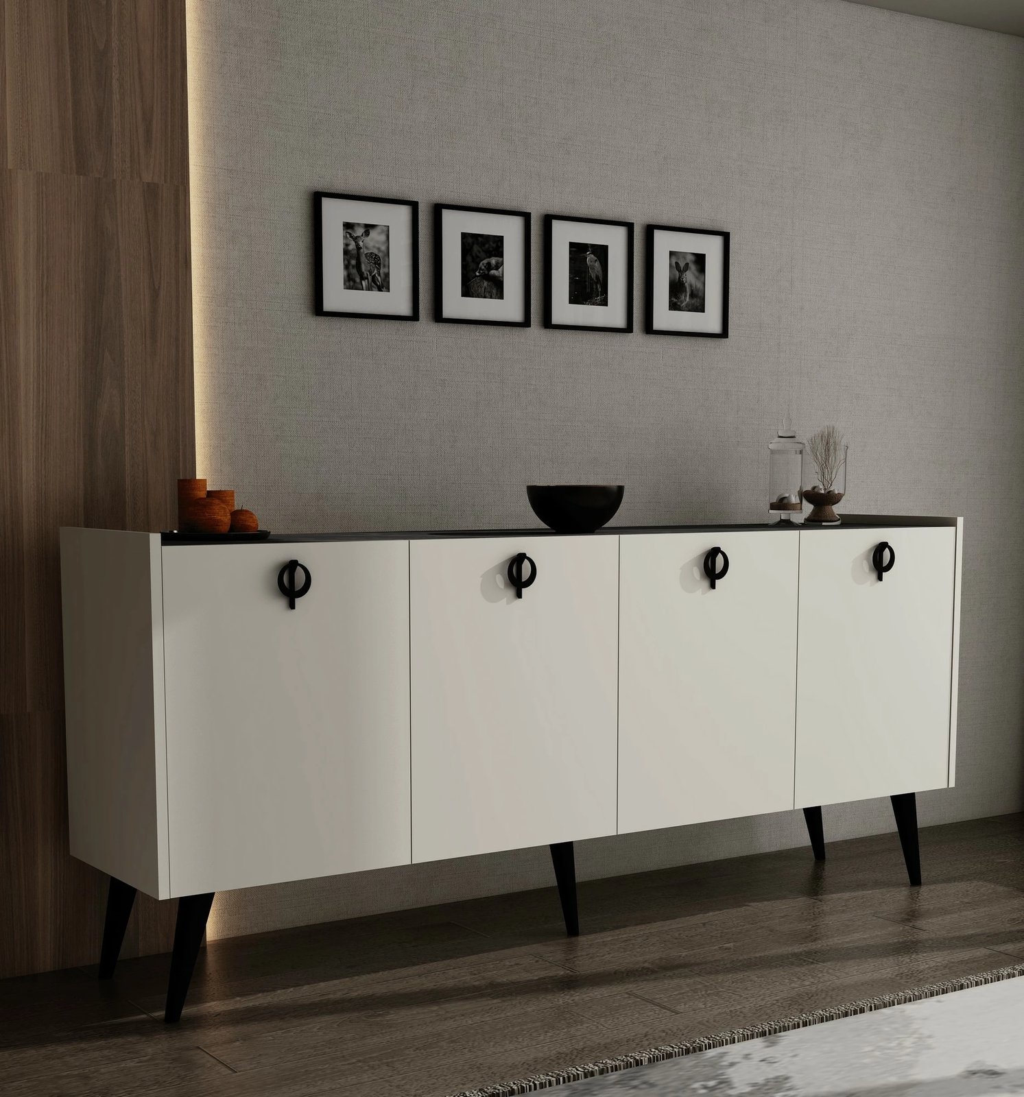 Konsol Skye Decor, ngjyrë e bardhë, Ay Tasi Kaya